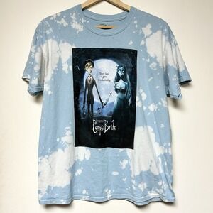 Corpse Bride Blue Bleach Spot t-shirt By Tim Burton women's‎ size Large